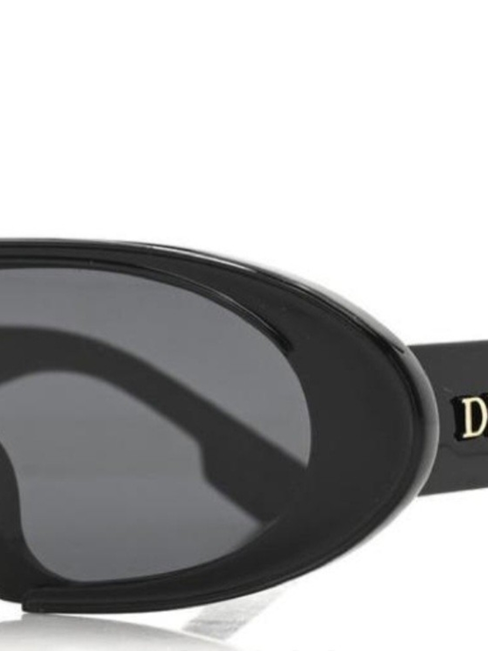 Dior Black Oval Women's Sunglasses